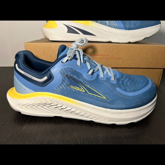 Altra Shoes - Altra Paradigm 7 Running Shoes Sneakers Blue/White/Yellow Womans 9